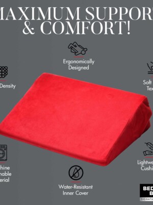 love cushion small wedge pillow red love cushion small wedge pillow red