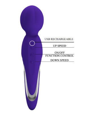 walter super soft silicone wand violet