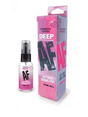 deep af numbing throat spray 1 oz strawberry