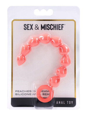 peaches 'n creame silicone anal beads peach