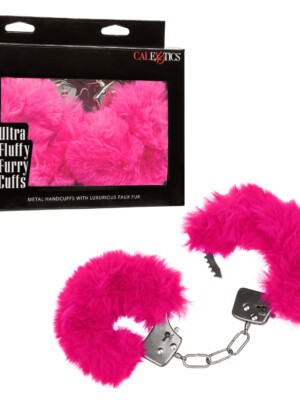 ultra fluffy furry cuffs pink