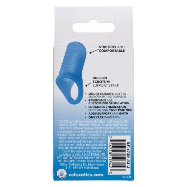 basic essentials liquid silicone pleasure enhance blue