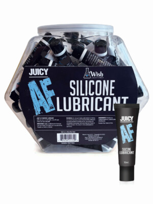 juicy af silicone lubricant 10 ml pop display of 65