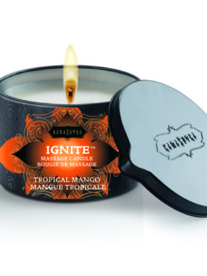 ignite tropical mango massage candle 6 oz.