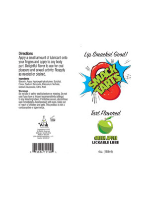smack tarts 4oz lickable flavored lubricant green apple smack tarts 4oz lickable flavored lubricant green apple