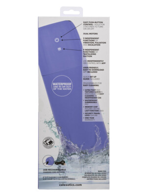 calexotics connect stroker with vibration and suction purple