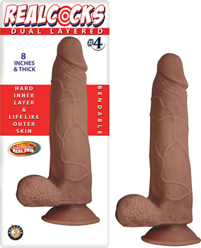 realcocks dual layered #4 brown realcocks dual layered #4 brown