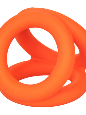 alpha liquid silicone tri ring orange orange