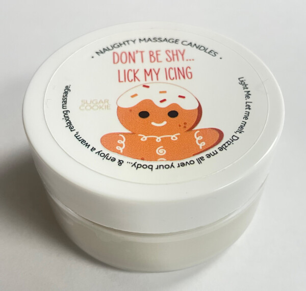 don't be shy lick my icing massage candle sugar cookie 1.7 oz