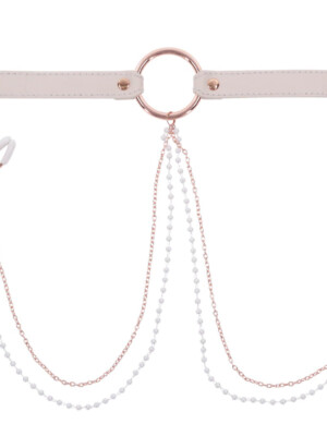 peaches n creame collar with nipple clamps pink peaches n creame collar with nipple clamps pink