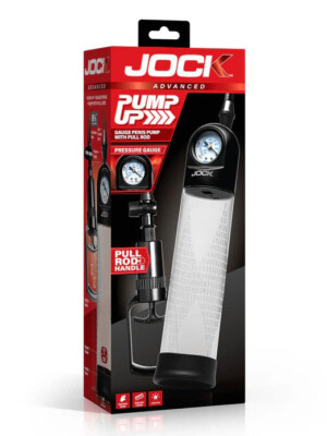 pump up gauge penis pump with pull rod clear