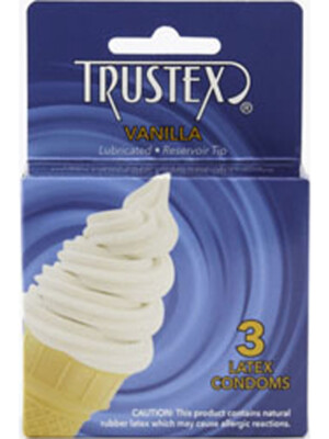 trustex flavored lubricated condoms 3 pack vanilla trustex flavored lubricated condoms 3 pack vanilla