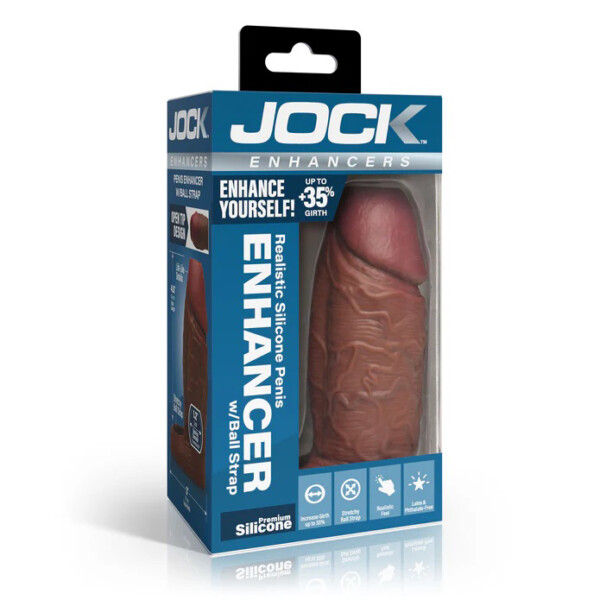 jock silicone penis extension sleeve dark