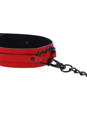 amor collar and leash red amor collar and leash red