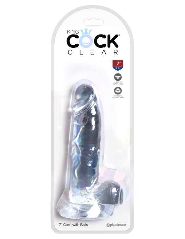 king cock clear 7 inch cock with balls king cock clear 7 inch cock with balls