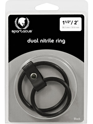 nitrile dual cock ring black
