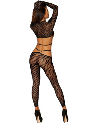 ls bralette and legging one size black