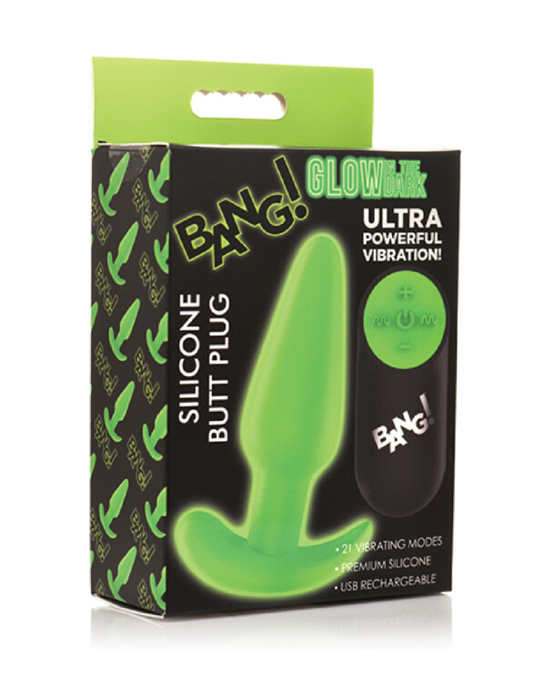 glow in the dark butt plug with remote green glow in the dark butt plug with remote green
