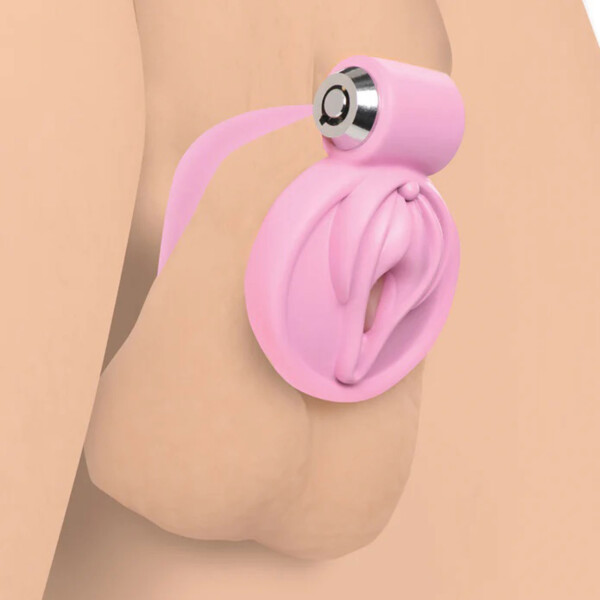 pussification vulva chastity cage pink pussification vulva chastity cage pink