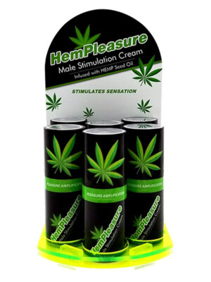 hempleasure for men .5 oz 6 bottle display