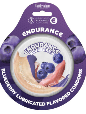 endurance condoms blueberry 3 pack