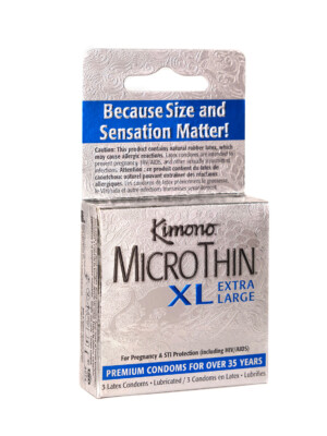 kimono microthin xl 3 count condoms