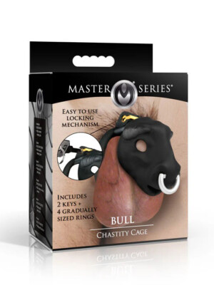 bull chastity cage black