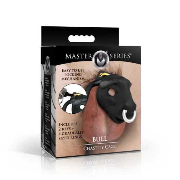 bull chastity cage black