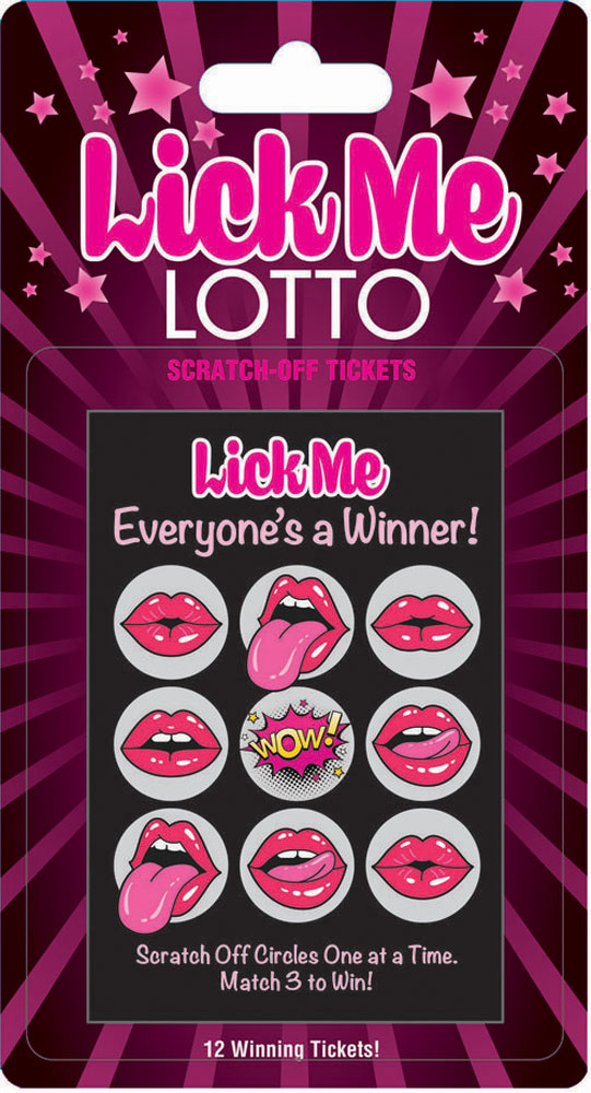 lick me lotto 12 winning tickets!