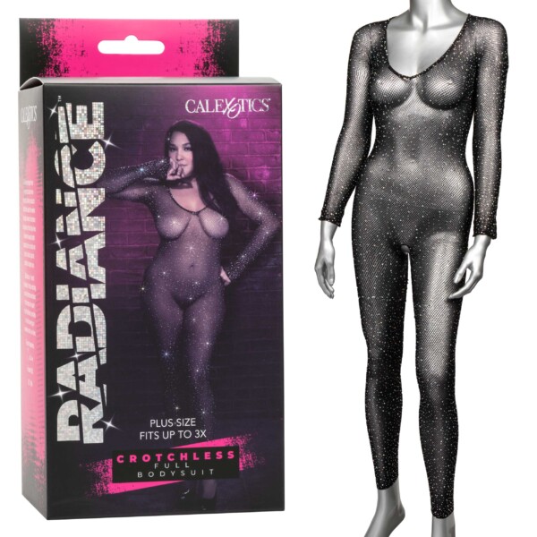 radiance crotchless full body suit queen black radiance crotchless full body suit queen black