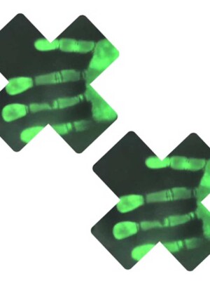 neon greeny temperature reactive x factor nipple cover pasties