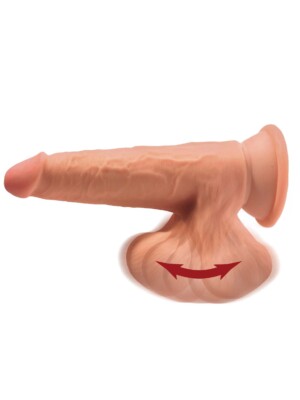 7 inch triple density cock with swinging balls tan 7 inch triple density cock with swinging balls tan