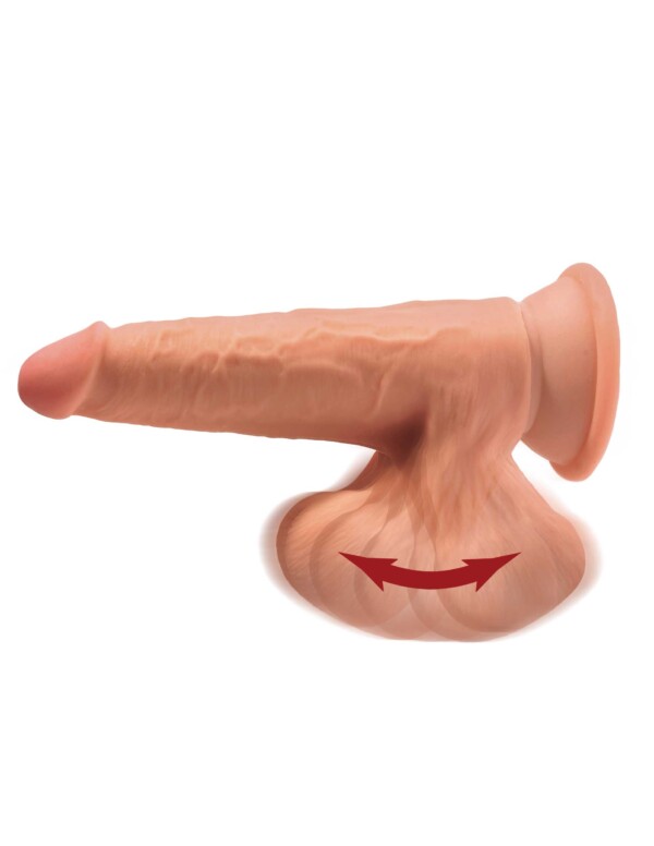 7 inch triple density cock with swinging balls tan 7 inch triple density cock with swinging balls tan