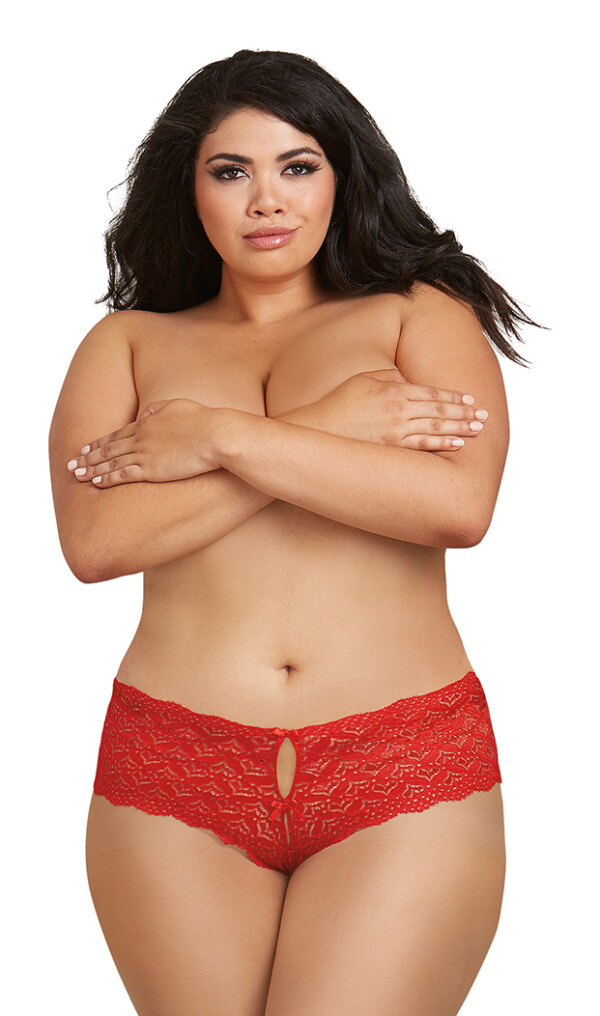 open back panty red 1x