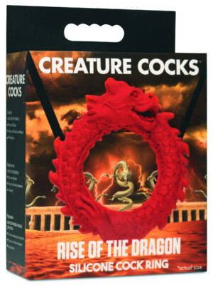 rise of the dragon silicone cock ring red
