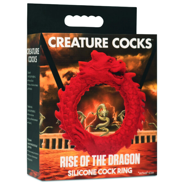 rise of the dragon silicone cock ring red rise of the dragon silicone cock ring red