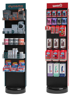 screaming o and dynamo wellness new product floor display