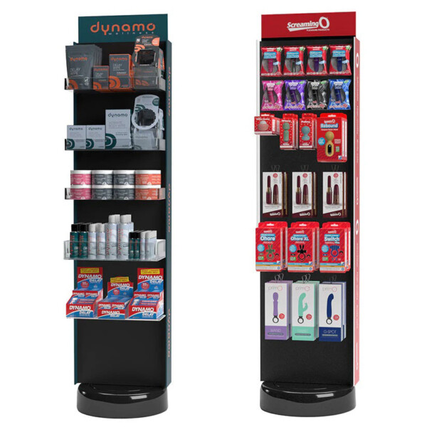 screaming o and dynamo wellness new product floor display