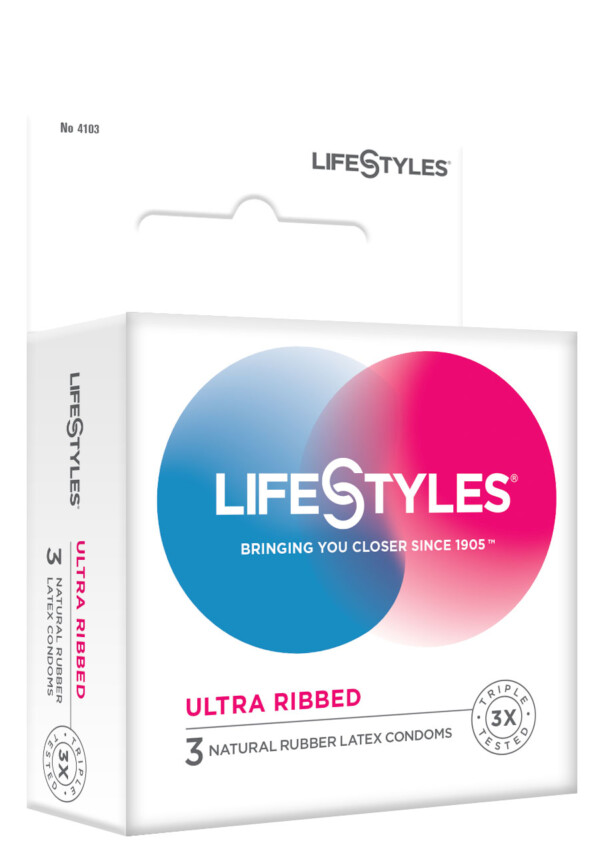 lifestyles pleasure ribbed condoms 3 pack