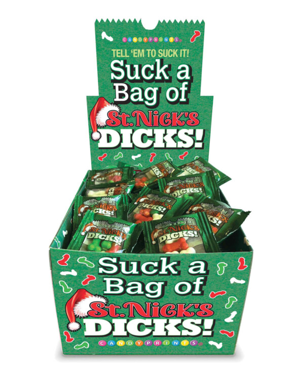 suck a bag of st. nicks dicks display of 100 ct.