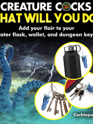 cocktopus keychain blue