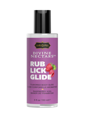 divine nectars flavored body glide raspberry kiss 5 fl oz. 150ml