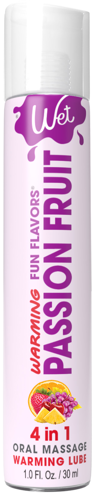 wet warming fun flavors passion fruit 4 in 1 lubricant 1 oz