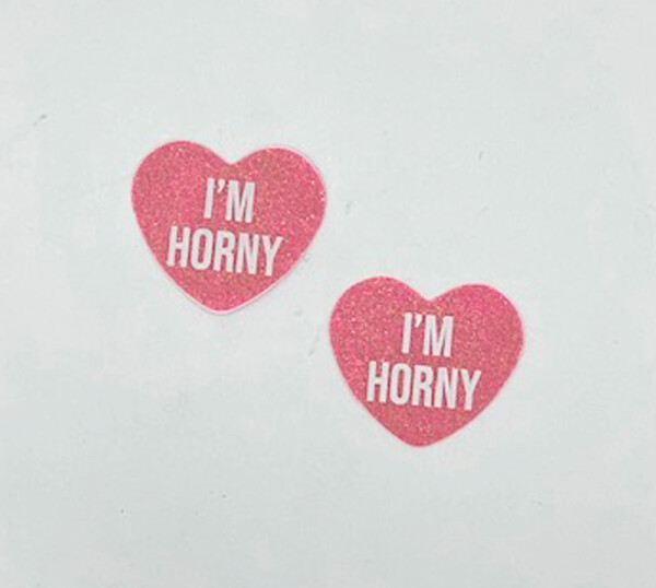i'm horny berry candy heart pasties