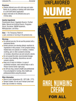numb af anal desensitizing gel unflavored 1.5 fl. oz.