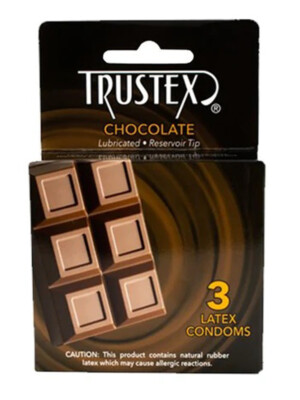 trustex flavored lubricated condoms 3 pack chocolate trustex flavored lubricated condoms 3 pack chocolate