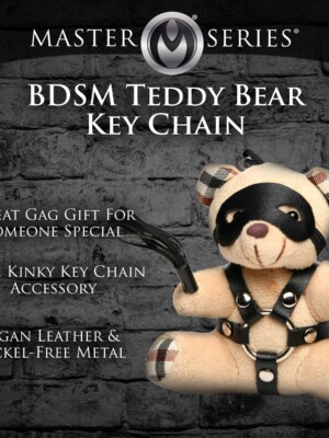 bdsm teddy bear keychain