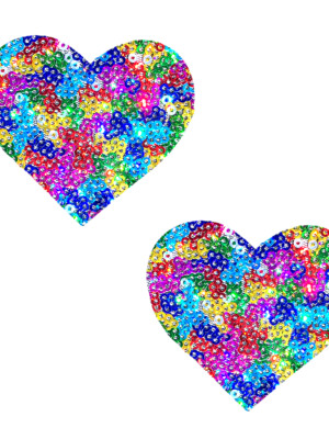 unipoo sparkle sequin multicolor i heart u nipztix pasties unipoo sparkle sequin multicolor i heart u nipztix pasties