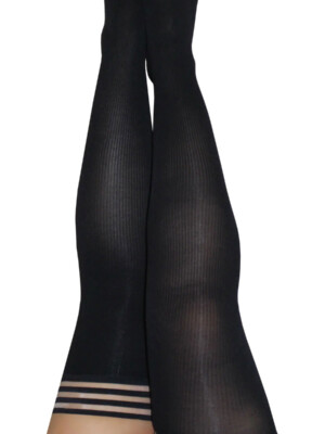 dana lynn ribbed thigh high size d black