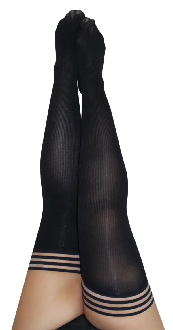 dana lynn ribbed thigh high size d black